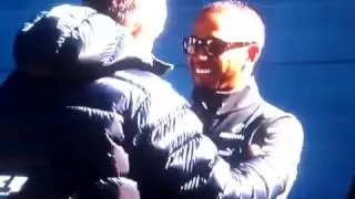 Lewis Hamilton and Martin Whitmarsh at 2013 F1 tests in Jer