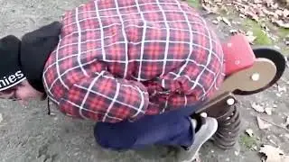 Hilarious spring rider motorcycle ride