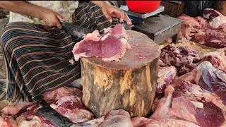 Buffalo Meat Market 🍖 Meat Cutting Skills #meatbazar #good  #amazing #skills #forcuts #tasty #fresh