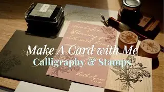 handmade couple&rsquo;s shower card ✨ calming calligraphy & stamping with me