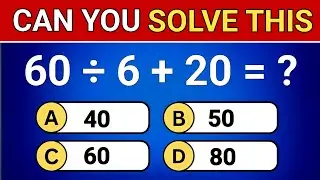 Can You Pass These Math Quiz? ✖️➗🤔 | Easy to Impossible | Ultimate Math Quiz!