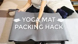 The no-brainer hack for packing your yoga mat