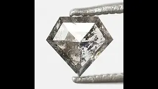 0.73 CT Pentagon Grey Salt and Pepper Diamond: Unique Engagement Ring Stone