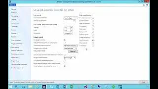 Setting Up Budget Control Parameters In Project Accounting D365 | AX 2012 | AX7
