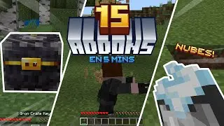 TOP 15 ADDONS EN 5 MINUTOS!! ADDONS MODS PARA MINECRAFT PE 1.21