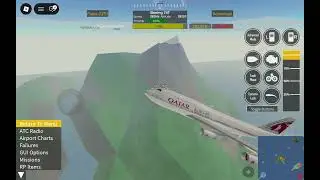 Oatar-7625 crash in mountain ( cause : engine failure after takeoff ) Roblox ptfs