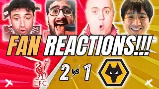 Liverpool Fans REACTIONS🔥😮 | Liverpool 2–1 Wolves | Premier League reactions
