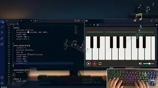 ASMR Programming - Piano  App with javascript - No Talking