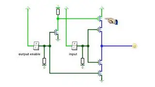 Aufbau und Funktion eines CMOS Inverters mit Tristate-Ausgang