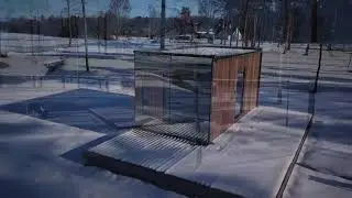 &Ouml;&Ouml;D prefab mirrored house