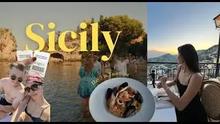 VLOG #3 in Taormina – Isola Bella beach & Sunset Dinner Over Mount Etna
