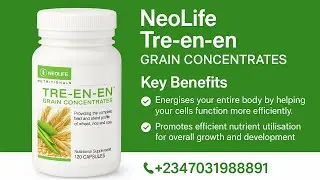 Hey guys! Discover the Science of Gnld-NeoLife Tre-en-en&reg; Whole Grain Supplement Product Benefits.