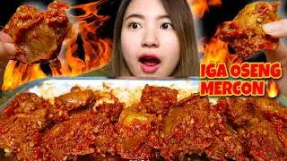 MUKBANG OSENG OSENG MERCON DAGING IGA SAPI || PEDESNYA BIKIN SAKIT KEPALA