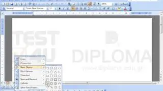 Insert the autoshape (Âasic Shapes) Smiley Face on the current document.