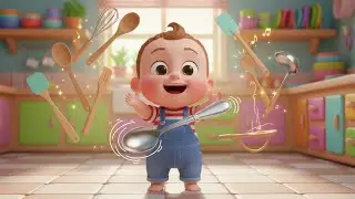 Kitchen Band Beats Song for Kids | Fun Musical & Instrument Nursery Rhymes for Toddlers 🥁🎶👶