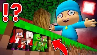 JJ and Mikey Family Use TINY MOD To Prank SCARY POCOYO In Minecraft! - Maizen