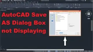 File Save As ,Open , New Dialog Box Missing In AutoCAD II Filedia Command II AutoCAD Tutorial -22