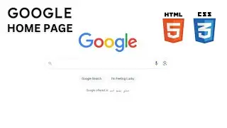 Google Home Page With HTML And CSS