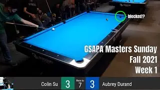 Greater Seattle APA ▸ Masters Sunday Fall 2021▸ Colin Su vs Aubrey Durand @ Ox Billiards