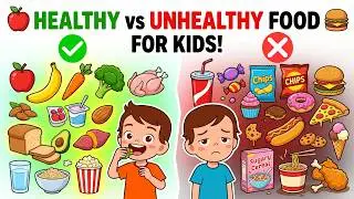 Healthy and Unhealthy Food For kids | Kids Learning - AF