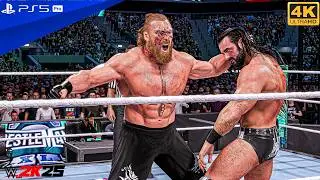 WWE 2K25 -  Brock Lesnar Vs Drew McIntyre - WWE Undisputed Championship | PS5™ Pro [4K60]