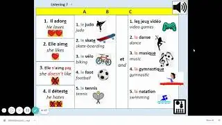 VOY - Year 7 - Like and Dislike French Lesson - Part 2