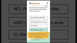Which Molecule is Linear? N₂O vs NO₂, HOCl & O₃ Explained! IndCareer