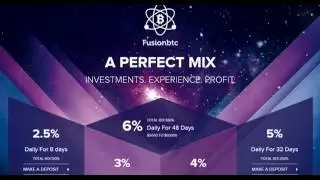 FUSIONBTC - LONG HYIP | EARNINGS TO 6% AND MORE EVERY DAY! | STARTED JUL 16 2016