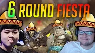 RANKED OVERWATCH - 6 ROUND FIESTA! ft. Huni [71/73 Rating duo]