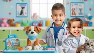 Pretend Play Vet Doctor  🐾 Animal Doctor Story for Kids 