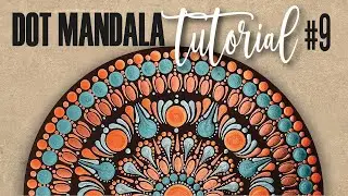 Metallic Orange Copper and Teal Dot Mandala - Tutorial - Step by Step