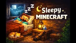 Sleepy Minecraft | Cozy Starter Base&hellip; then I died 😴 (No Voice)