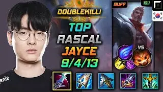 Rascal Top Джейс Build Затмение Фазовый рывок - Jayce Top vs Gnar - LOL KR 13.1