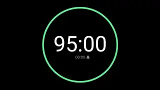 95 Minute Countdown Timer with Alarm / iPhone Timer Style