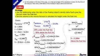Fluids Review Solution to # 1004