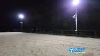 Uneek LEDs Installs 6 of their 200W Solar Flood Lights into a 60x20 Horse Arena