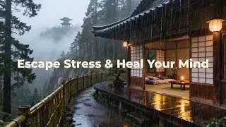 🔴 🌧️ Feel Deep Peace &ndash; Japanese Cliff House in Misty Rain, Escape Stress & Heal Your Mind 🌿✨