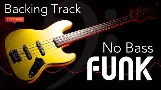 𝄢 FUNK Backing Track - (No Bass) - Backing track for bass. 100 BPM in F. #backingtrack