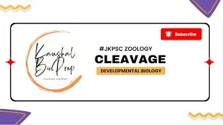 JKPSC Zoology Developmental Biology Lecture 4 (i) CLEAVAGE