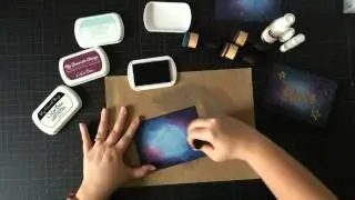 creating a galaxy background with ink