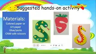Online Learning: Lesson 1/Learn the Letter S/ Phonics/Letter S activity/ teacher Sheena