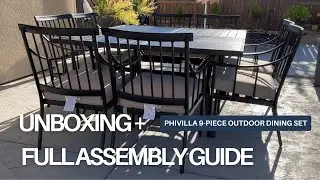 Unboxing & Assembly Tutorial l Phi Villa Outdoor Dining Set