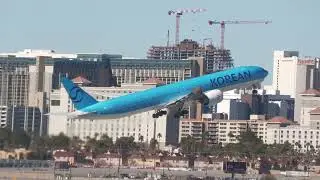 Korean Air Boeing 777-3B5(ER)(HL8275)(New Livery) departing Las Vegas!