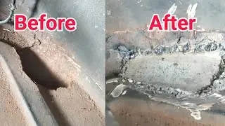 Rust hole repair - Rust repair with Welding | How to Fix Rust Holes in Vehicle Floor Step by Step