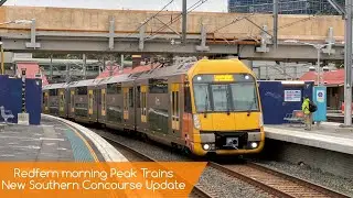 Sydney Trains Vlog 1872: Redfern Morning Peak Trains - New Southern Concourse Update