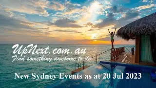 New Sydney Events as at 20 Jul 2023