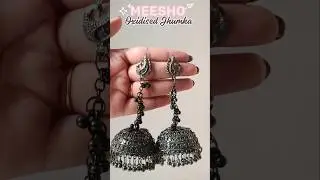 Comment for link 🖇️| Oxidised Jhumka| Meesho jewellery Haul ✨