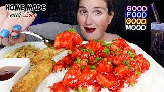ASMR | GRANDFATHER'S CHICKEN & EGGROLLS | HOME MADE | MUKBANG EATING #asmr #mukbang #food #eating