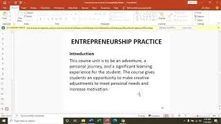 introduction to entrepreneurship practice