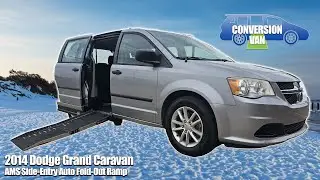 WHEELCHAIR CONVERSION VAN | 2014 Dodge Grand Caravan AMS Vans Auto Fold-Out Ramp